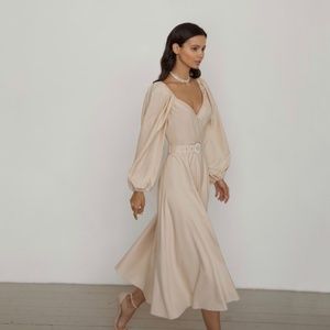 Draped Midi Dress
